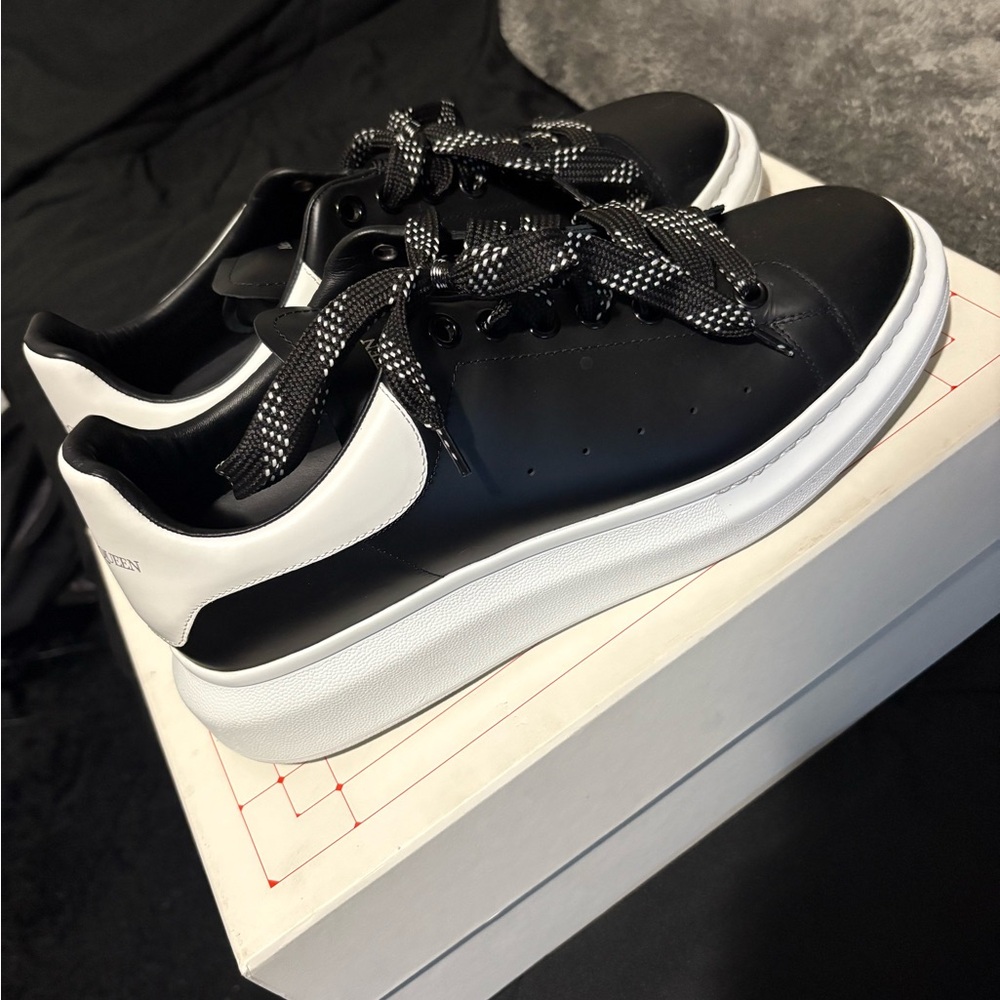 Alexander McQueen Black and White Men's Shoes